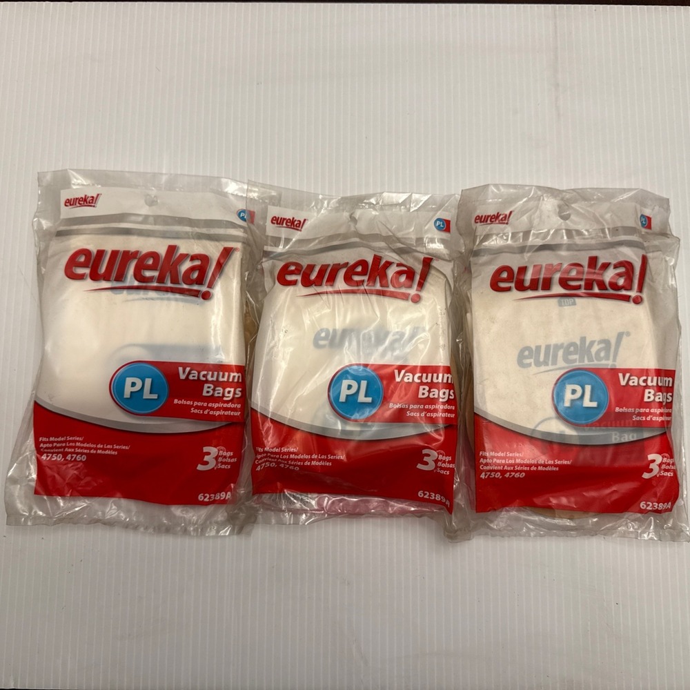 Genuine Eureka PL Vacuum Bag 62389A - 9 Bags (3) 3 Packs